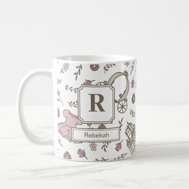 For A Princess Monogram Kaffeetasse (Links)
