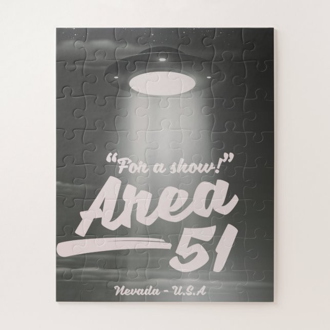 "For a show" Bereich 51 Mono Poster Puzzle (Vertikal)