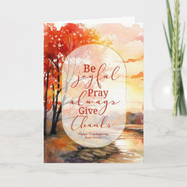 for Aunt Thanksgiving Autumn Foliage Custom Feiertagskarte