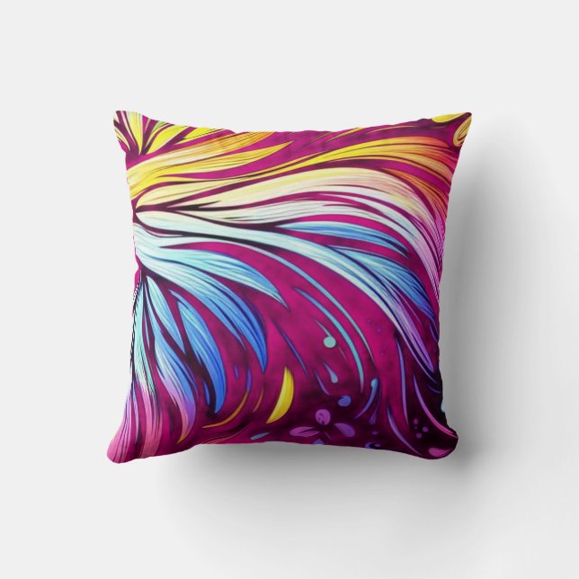 For Baby or Livingroom Feathery Art on an 8"  Kissen (Rückseite)