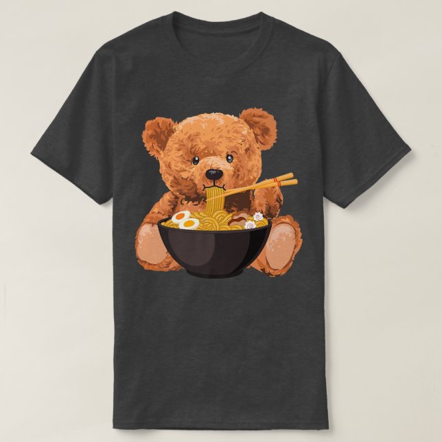 For Bear Lover & Japanese Food, Cute Kawaii Ramen  T-Shirt (Design vorne)