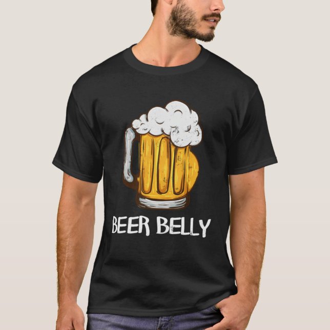 for Beer Drinkers  BEER BELLY Joke Pun Graphic T-Shirt (Vorderseite)