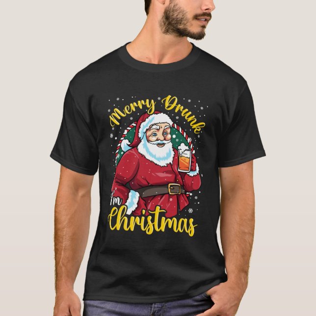 for Beer   Merry Drunk I m Christmas T-Shirt (Vorderseite)
