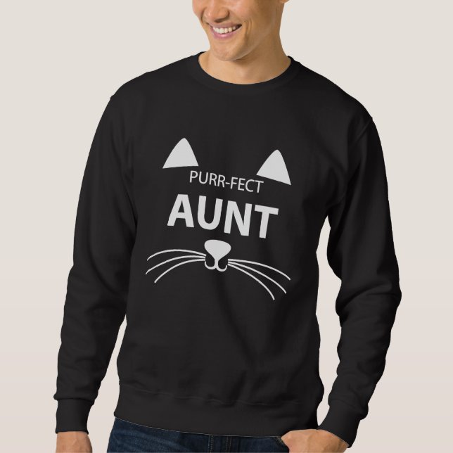 for Best Aunt Purr fect Aunt Cat  With A Cute Sweatshirt (Vorderseite)