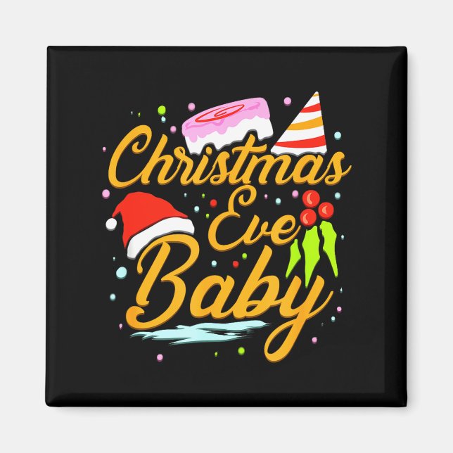 For Christmas Eve Birthday Womens December Birthda Magnet (Vorne)
