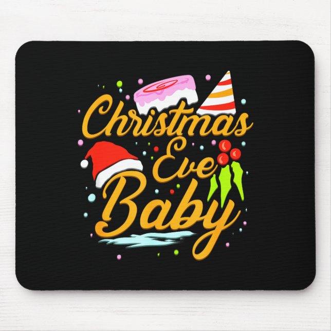 For Christmas Eve Birthday Womens December Birthda Mousepad (Vorne)