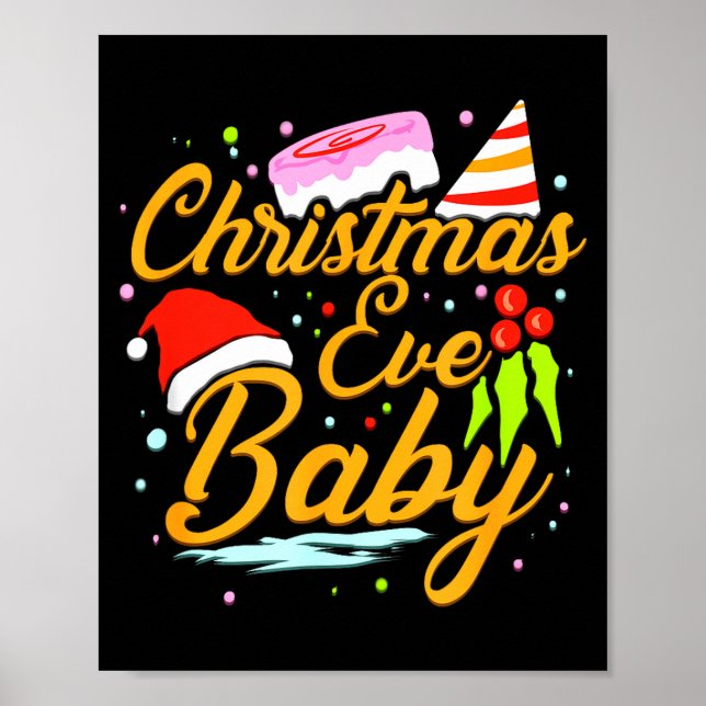 For Christmas Eve Birthday Womens December Birthda Poster (Vorne)