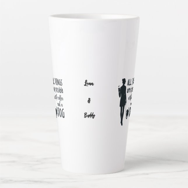 For coffee and dog lovers: customizable milchtasse (Vorderseite)