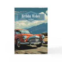 for Dad Birthday Classic Car in Retro Style