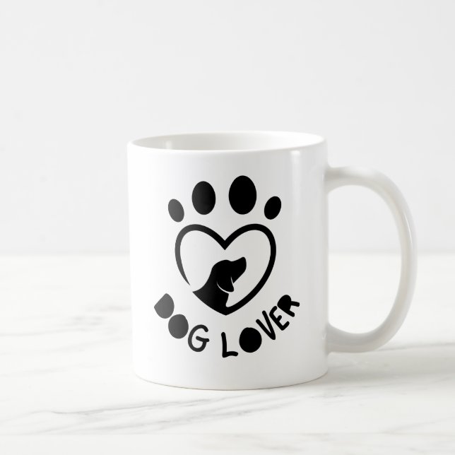For dog lovers with the quote "Dog lover" Kaffeetasse (Rechts)