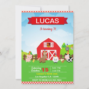 For Farm gehe ich birthday invitation Save The Date