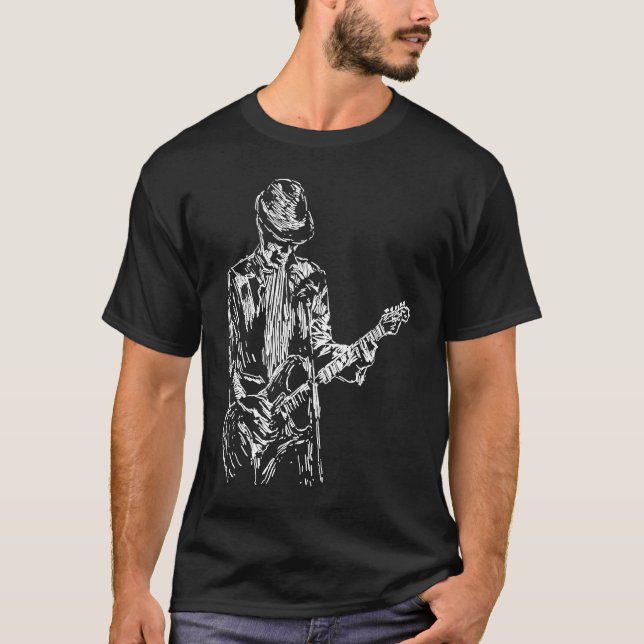 for guitarists and rocker retro guitars T-Shirt (Vorderseite)