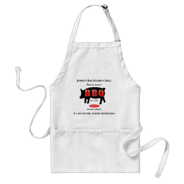 For Guys Home Backyard Grilling Cooking Apron Schürze (Vorne)