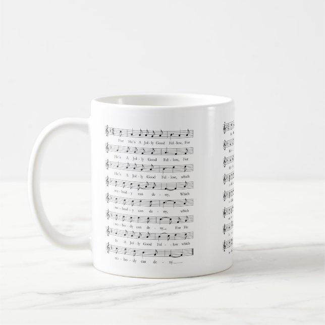 For he´s a jolly good fellow tasse (Links)