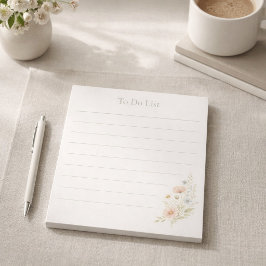 For Her Personalized Wildflower To-Do List Notizblock