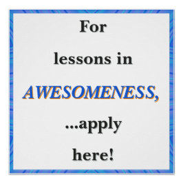 For Lessons in Awesomeness Poster