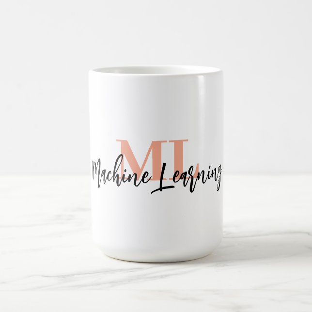 For ML Lovers & Tech Enthusiasts – White ML Mug 💻 Kaffeetasse (Mittel)