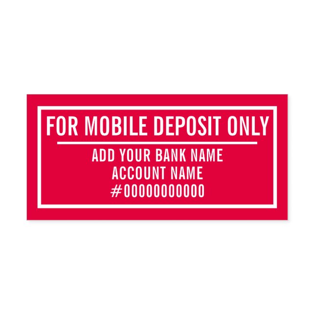 For Mobile Deposit Only Permastempel (Design)
