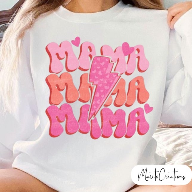 for mum, happy mother's day, retro mum, mummy sweatshirt (Von Creator hochgeladen)