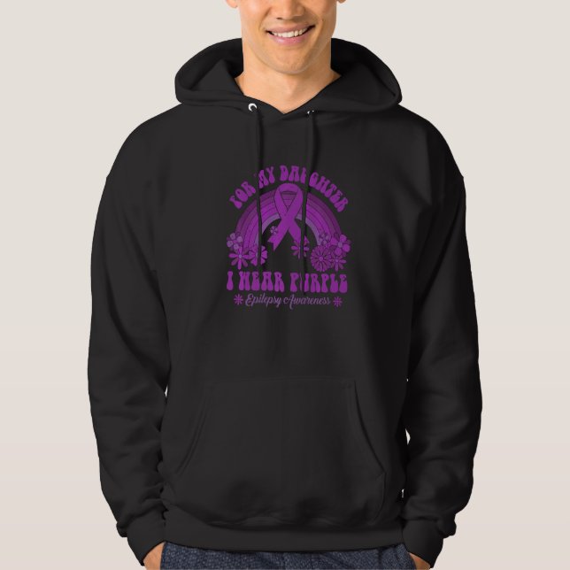 For My Daughter I Wear Purple Epilepsy Awareness R Hoodie (Vorderseite)