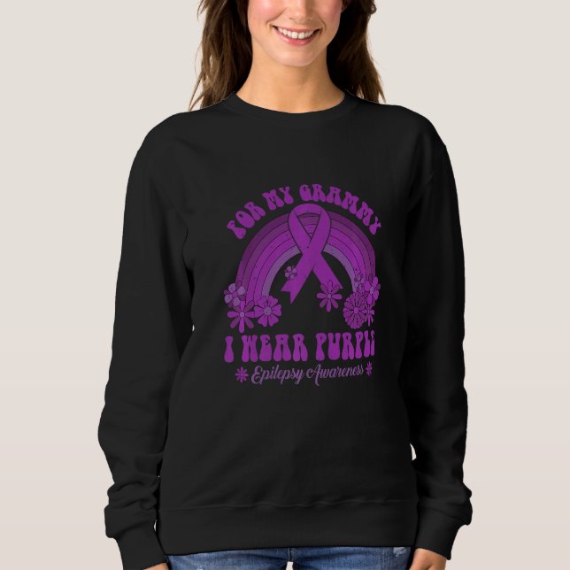 For My Grammy I Wear Purple Epilepsy Awareness Rai Sweatshirt (Vorderseite)