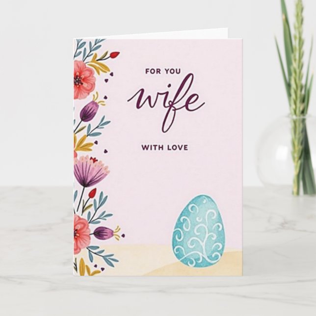 For My Wife With Love Card Karte (Vorderseite)