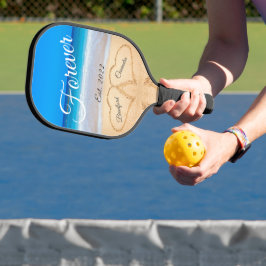 For Now Forever | Hearts in Sand Beach Pickleball Schläger
