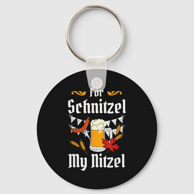 For Schnitzel My Nitzel Festival Beer German  Schlüsselanhänger (Vorderseite)