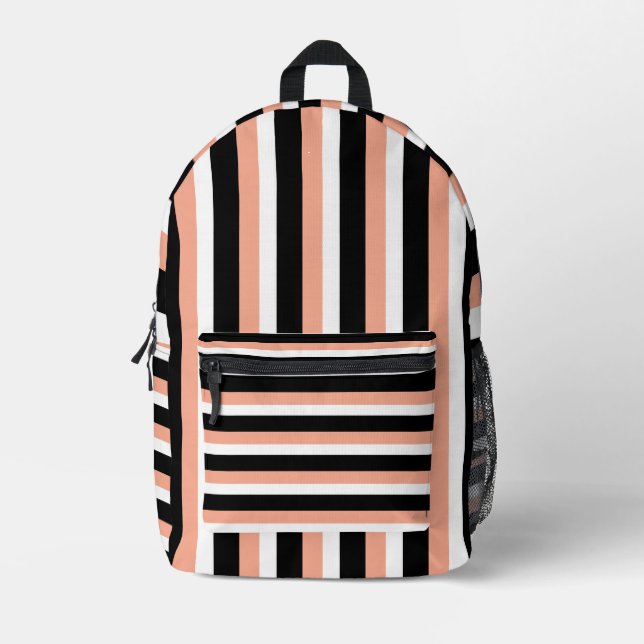 For Style Lovers – Abstract Peach Art Backpack Bedruckter Rucksack (Vorderseite)