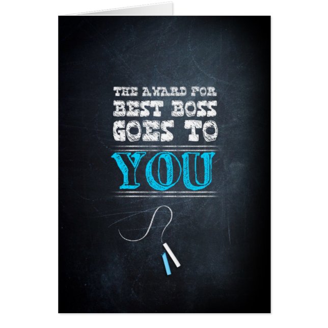 For The award best Boss goes to you! (Vorne)