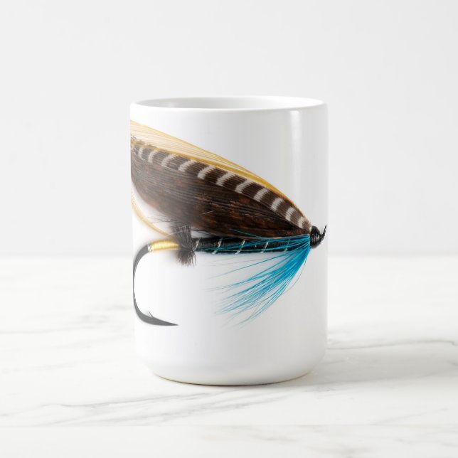 For the fisherman: Blue Charm Salmon Fly Mug Tasse (Mittel)