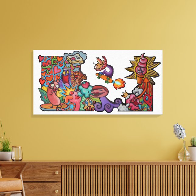 For the Love Of By Squid Fear City (2.5) Leinwanddruck (Insitu (Wohnzimmer))