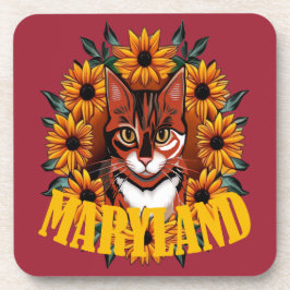 For The Love Of Maryland Calico Cat Getränkeuntersetzer