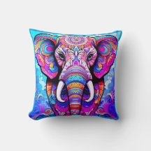 For the Nursery a Colorful Elephant on a Charming