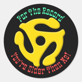 FOR THE RECORD by Jeff Willis Art Runder Aufkleber