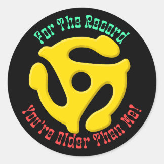 FOR THE RECORD by Jeff Willis Art Runder Aufkleber