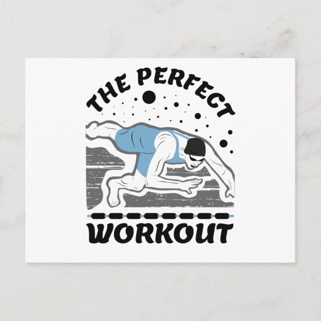 For The Swimmer - The Perfect Workout Swim Postkarte (Vorderseite)