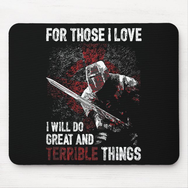 For Those I Love I Will Do Great And Terrible Thin Mousepad (Vorne)