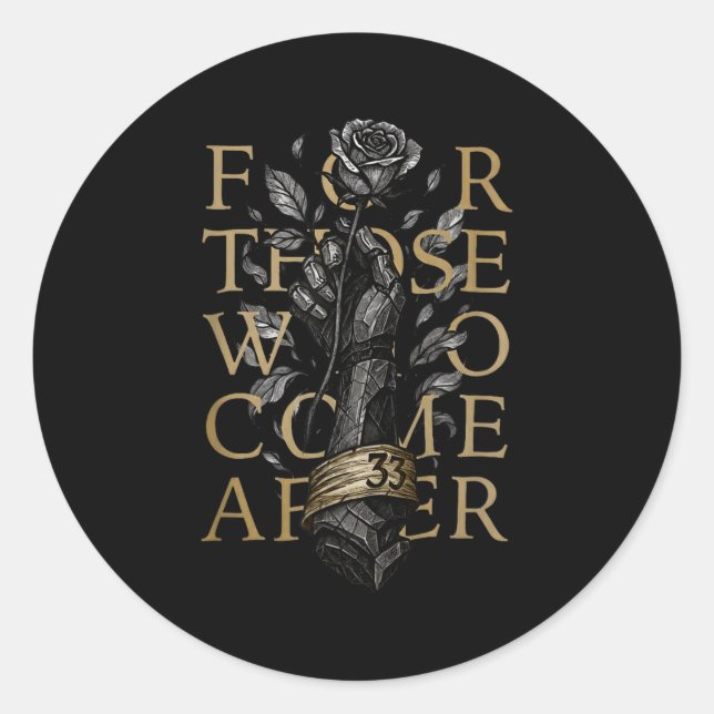 For Those Who Come After  Runder Aufkleber (Vorderseite)