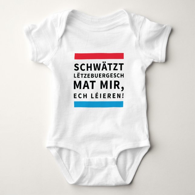 For Toddlers who Learn Luxembourgish Baby Strampler (Vorderseite)