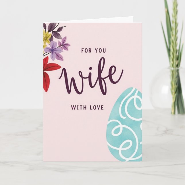 For You Wife With Love Card Karte (Vorderseite)