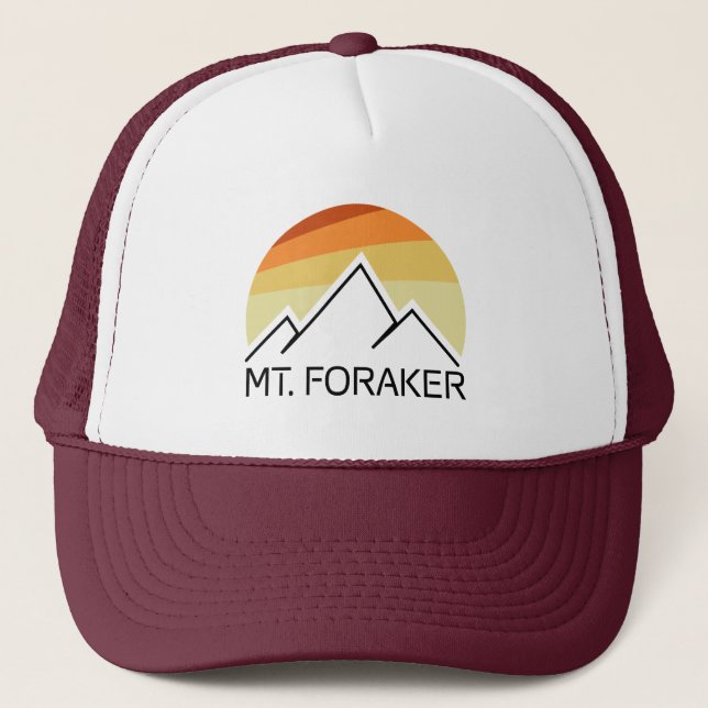 Foraker Alaska Retro Truckerkappe (Vorderseite)
