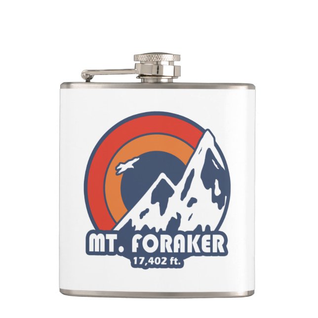 Foraker Alaska Sun Eagle Flachmann (Vorderseite)