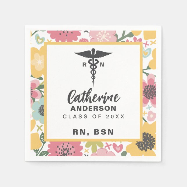 Foral RN BSN Nurse Serviette (Vorderseite)