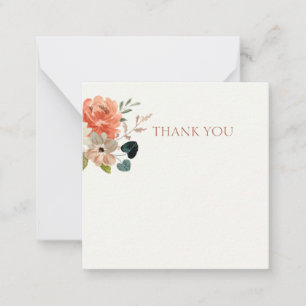 Foral Watercolor Wedding Danke / Willkommen Mitteilungskarte