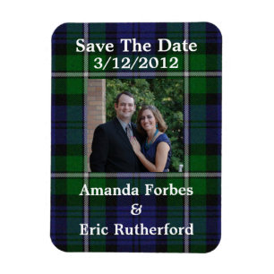 Forbes Kariertes Foto Save the Date Magnet