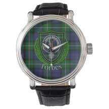 Forbes schottischer Clan-Tartan und Wappen