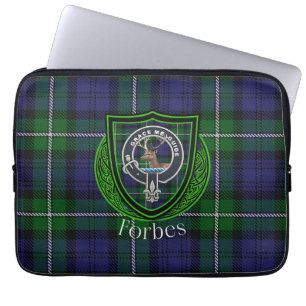Forbes schottischer Clan Tartan und Wappen  Laptopschutzhülle