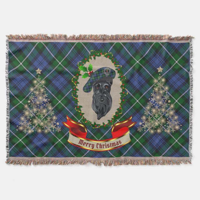 Forbes Scottie Dog Christmas Throw Blanket Decke (Vorderseite)