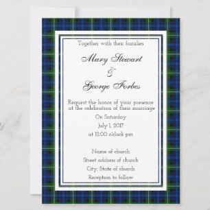 Forbes Scottish Wedding Einladung